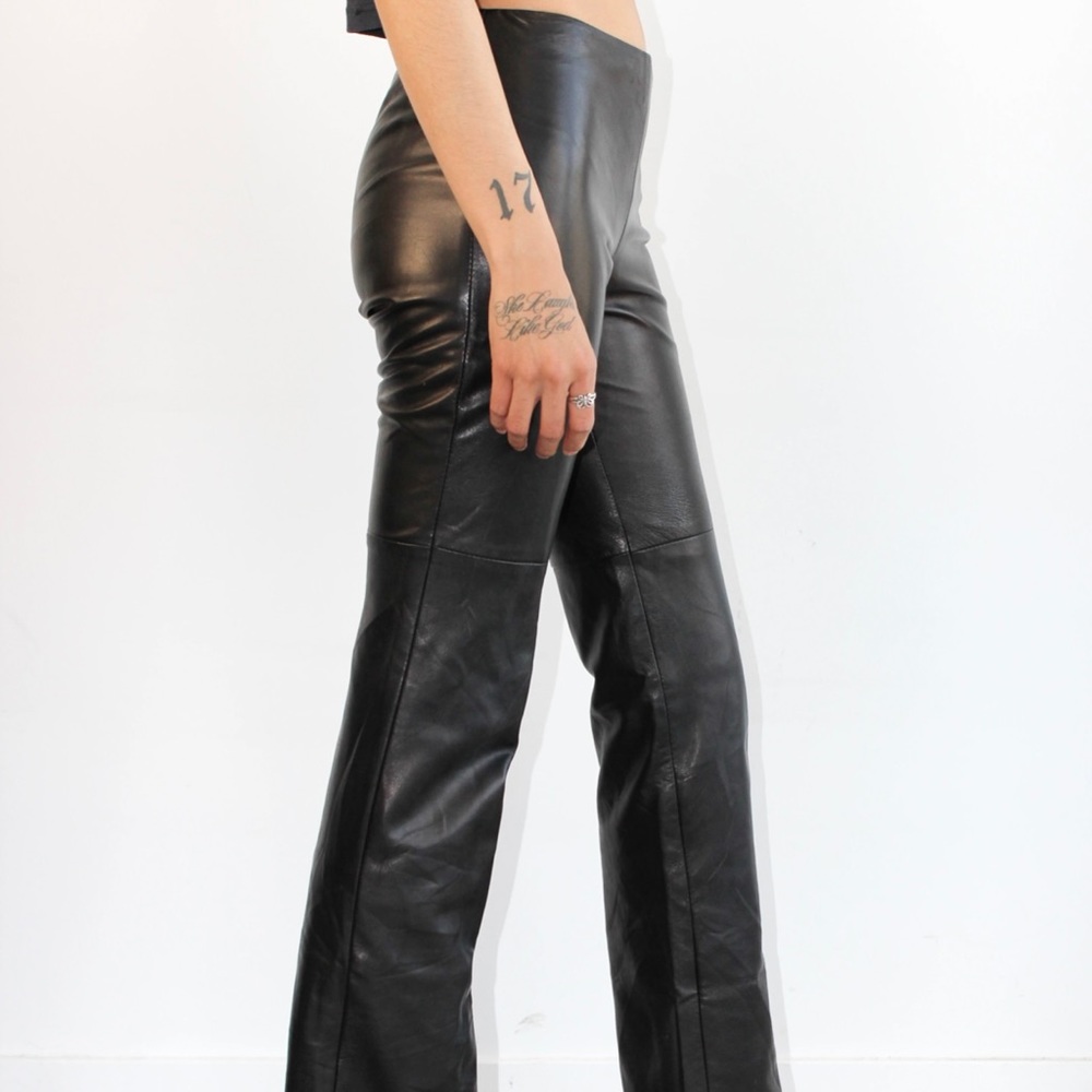 DANIER Genuine Leather High Rise Pants